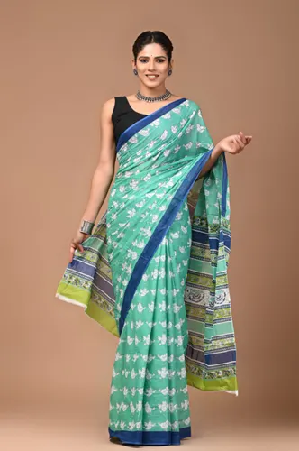 Pure Cotton Mulmul Saree